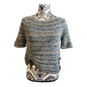 HANDMADE with LANA GROSSA yarn short-sleeve sweater